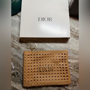 Dior Basketweave Clutch with Gold ‘CD’ Zipper pull (SEALED) NEW in Box